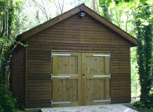 wooden garage, timber garage, bespoke timber building, garage, bespoke garage