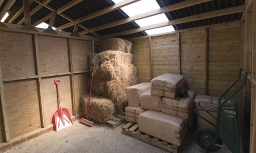 Hay Store and Tack room