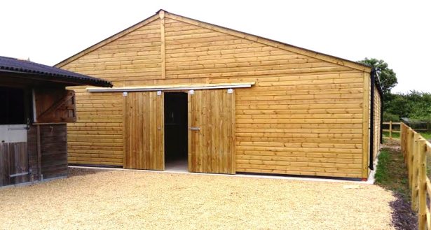 American Barn - sliding doors, timber barn, timber building, large timber building